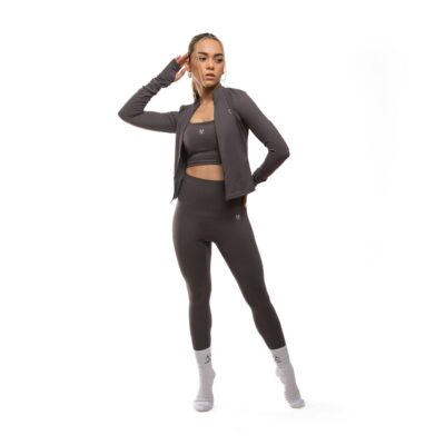 Donkergrijze high waist yoga leggings