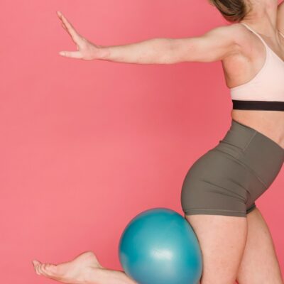 Pilates mini bal in appelblauwzeegroen